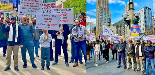 Türk ve Mısır Konsoloslukları Önünde Gösteri