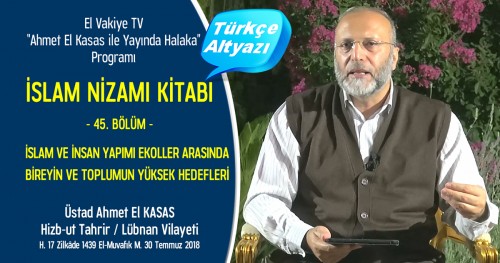 El-Vakiye TV: Yayında Halaka Programı; İslam Nizamı Kitabı (45.) Bölüm - İslam ve İnsan Yapımı Ekoller Arasında Bireyin ve Toplumun Yüksek Hedefleri